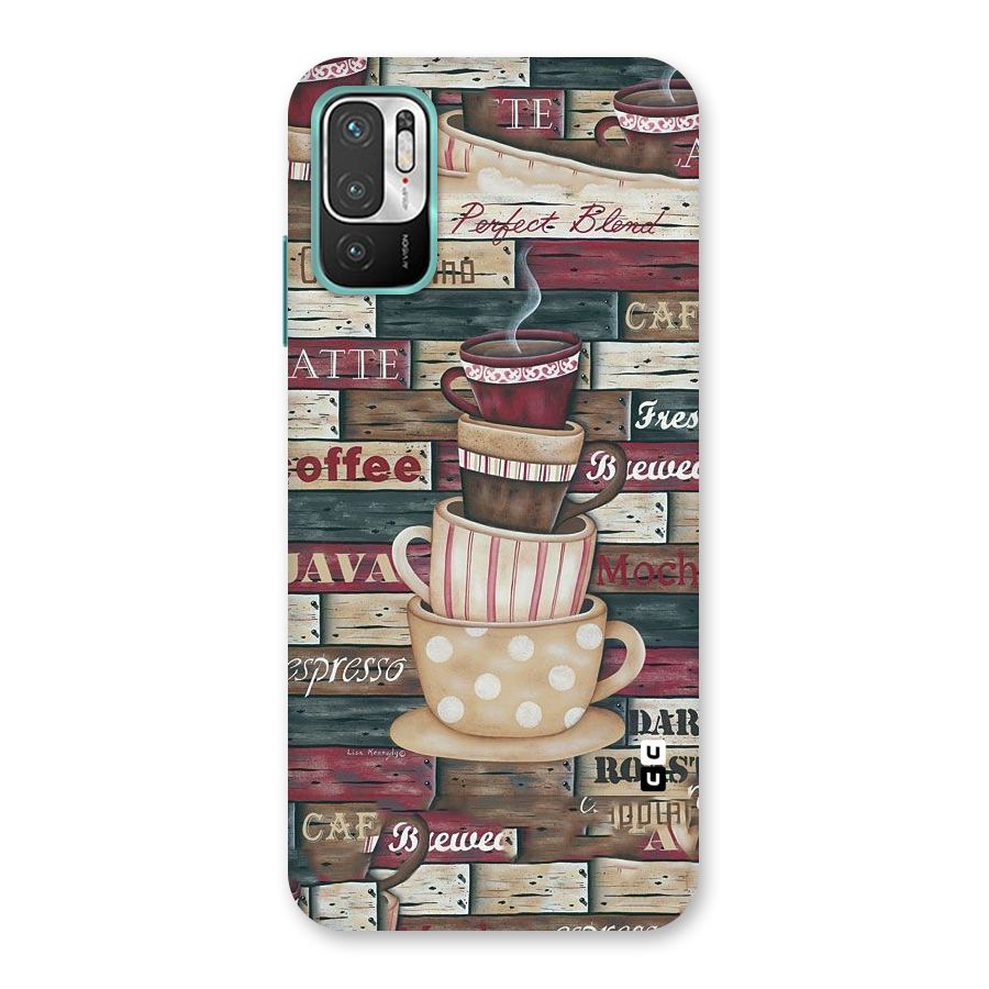 Cute Coffee Cups Back Case for Redmi Note 10T 5G