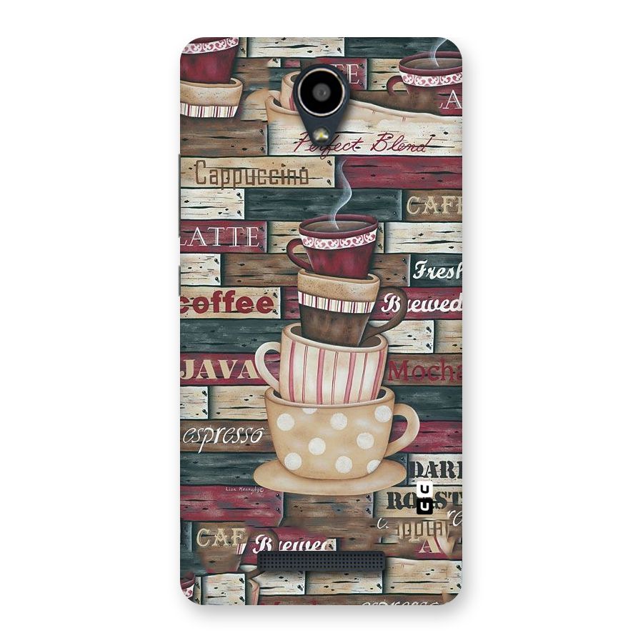 Cute Coffee Cups Back Case for Redmi Note 2