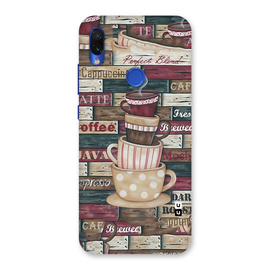 Cute Coffee Cups Back Case for Redmi Note 7S