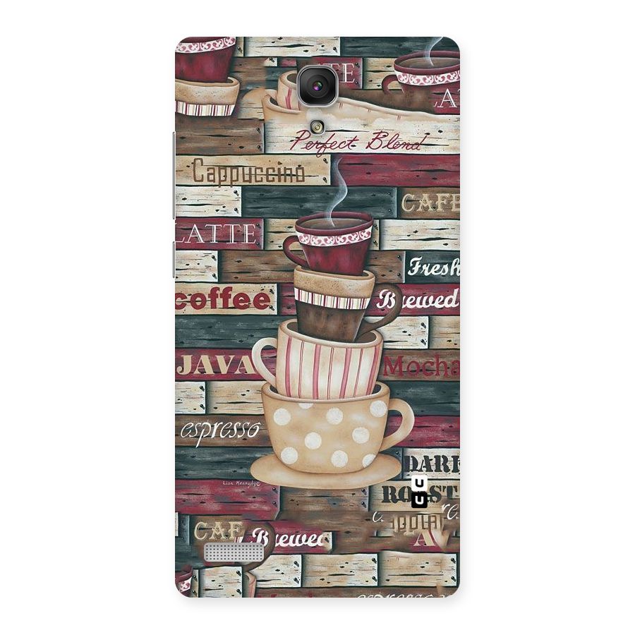 Cute Coffee Cups Back Case for Redmi Note Prime