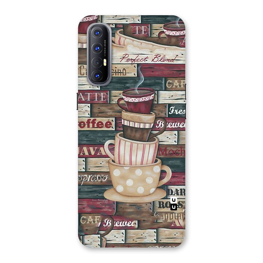 Cute Coffee Cups Back Case for Reno3 Pro