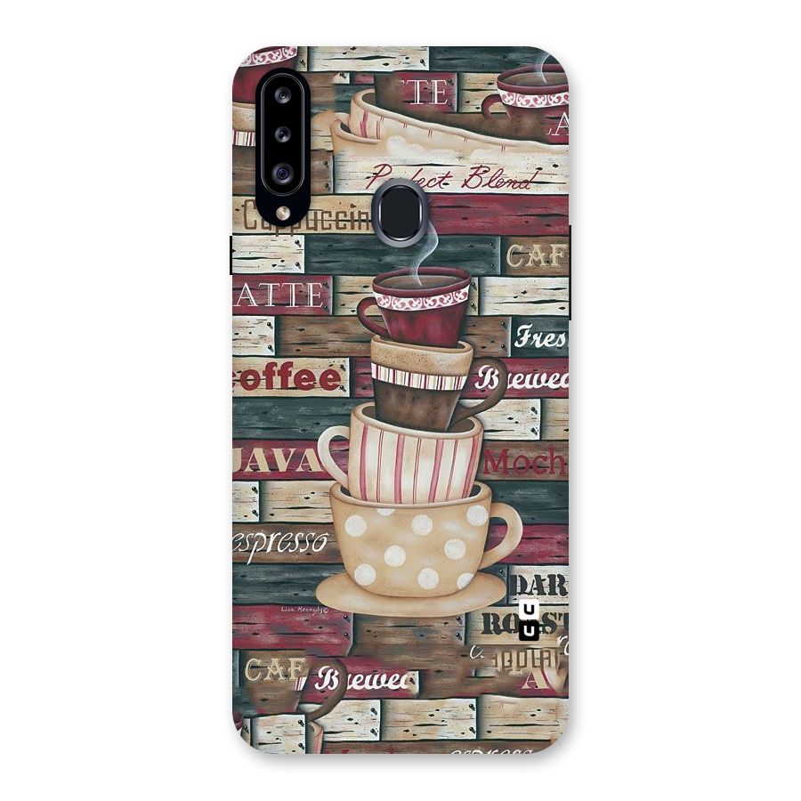 Cute Coffee Cups Back Case for Samsung Galaxy A20s
