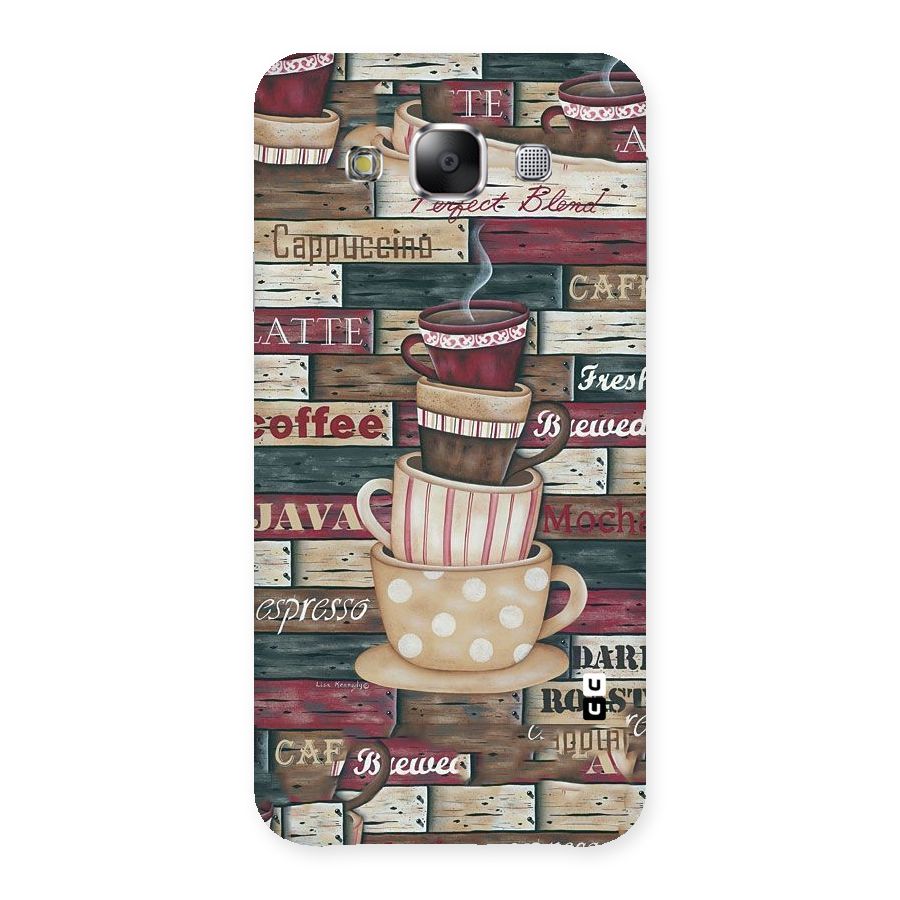 Cute Coffee Cups Back Case for Samsung Galaxy E5