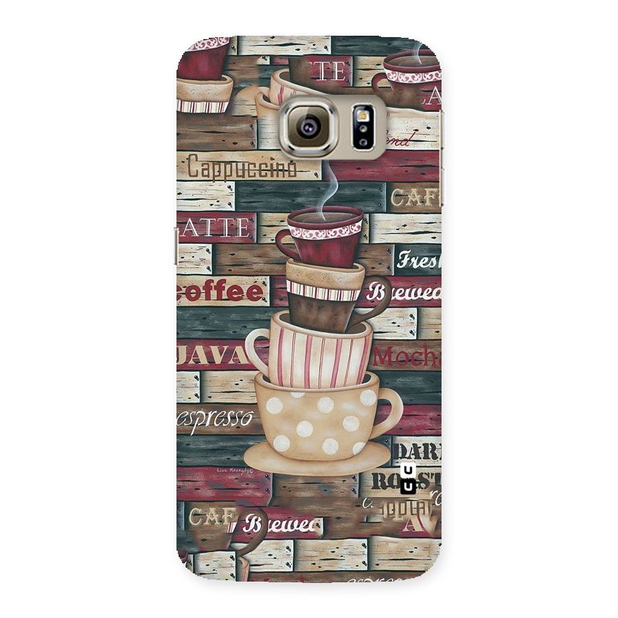 Cute Coffee Cups Back Case for Samsung Galaxy S6 Edge