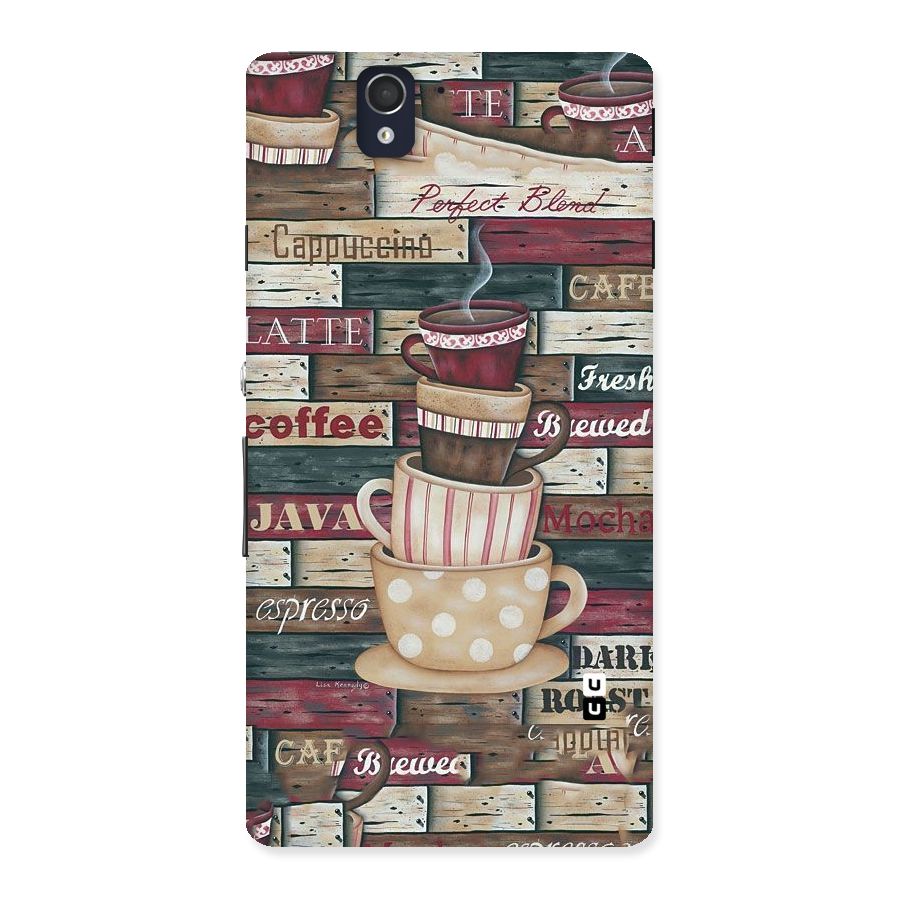 Cute Coffee Cups Back Case for Sony Xperia Z