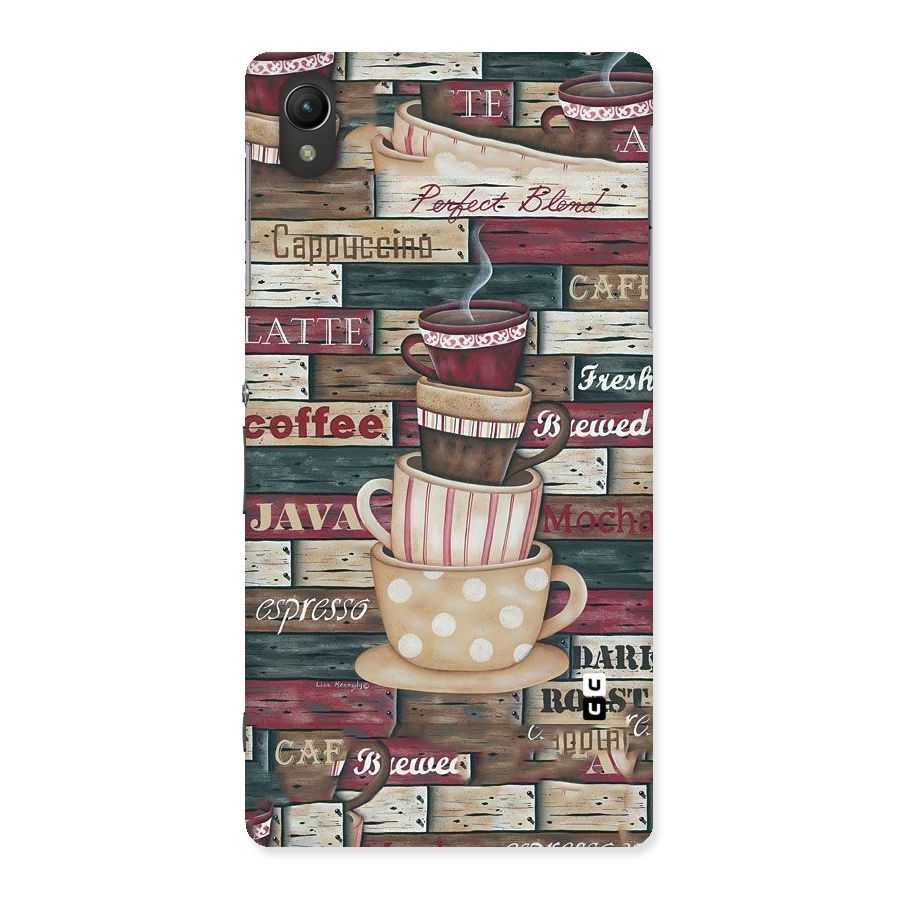 Cute Coffee Cups Back Case for Sony Xperia Z2