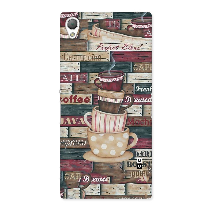 Cute Coffee Cups Back Case for Sony Xperia Z3