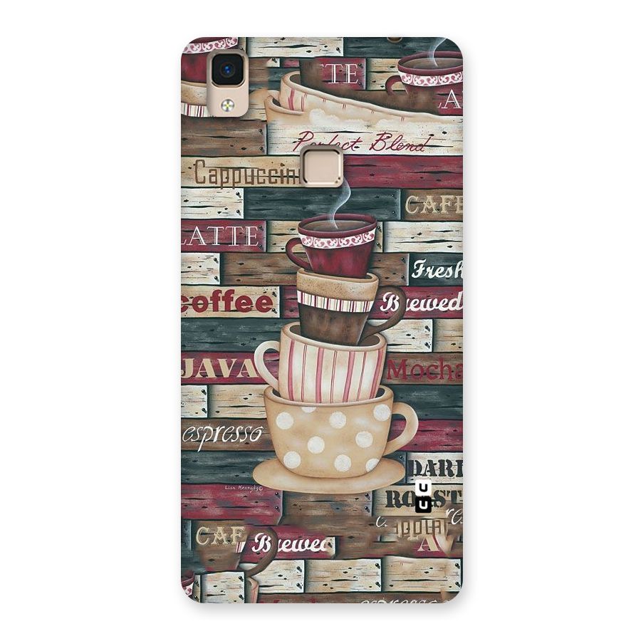 Cute Coffee Cups Back Case for V3 Max