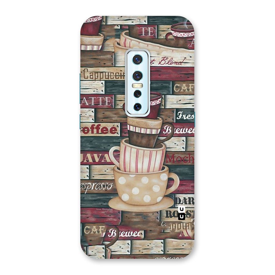 Cute Coffee Cups Back Case for Vivo V17 Pro
