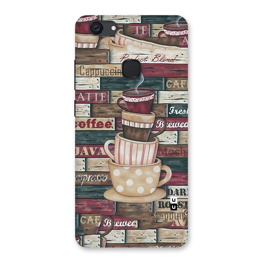 Cute Coffee Cups Back Case for Vivo V7 Plus
