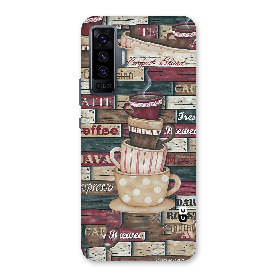 Cute Coffee Cups Back Case for Vivo X50