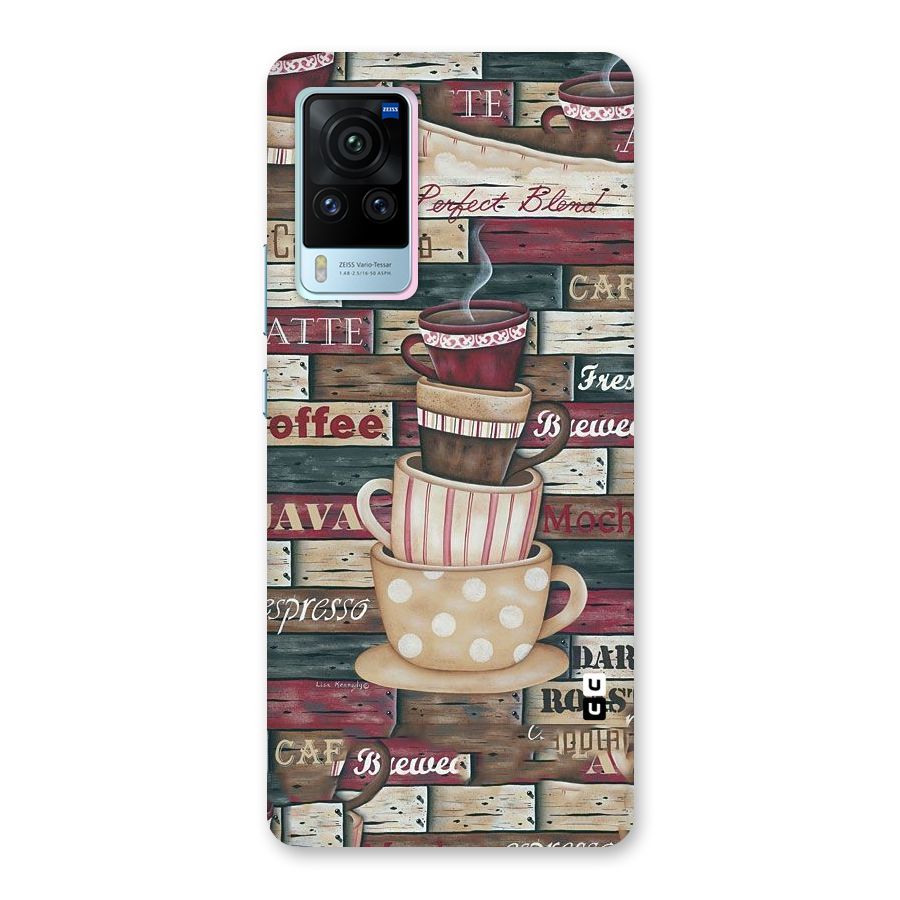 Cute Coffee Cups Back Case for Vivo X60 Pro
