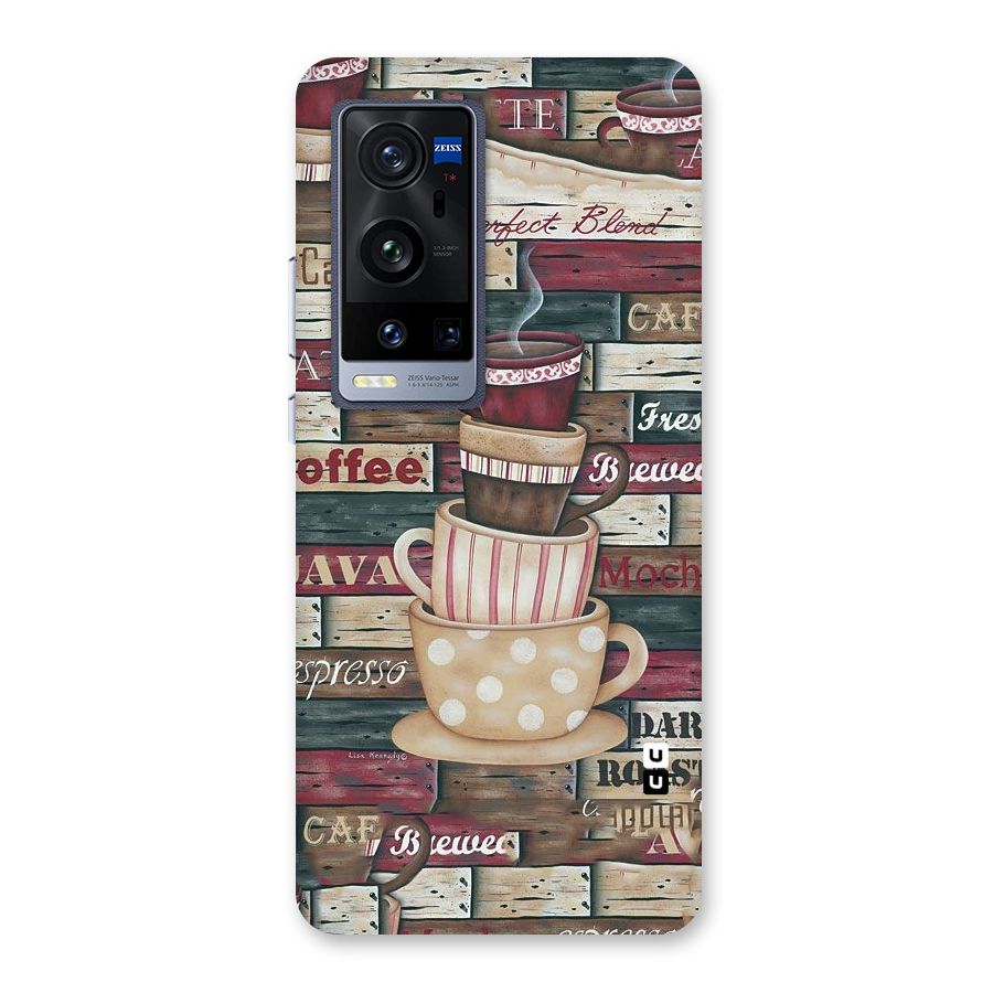 Cute Coffee Cups Back Case for Vivo X60 Pro Plus