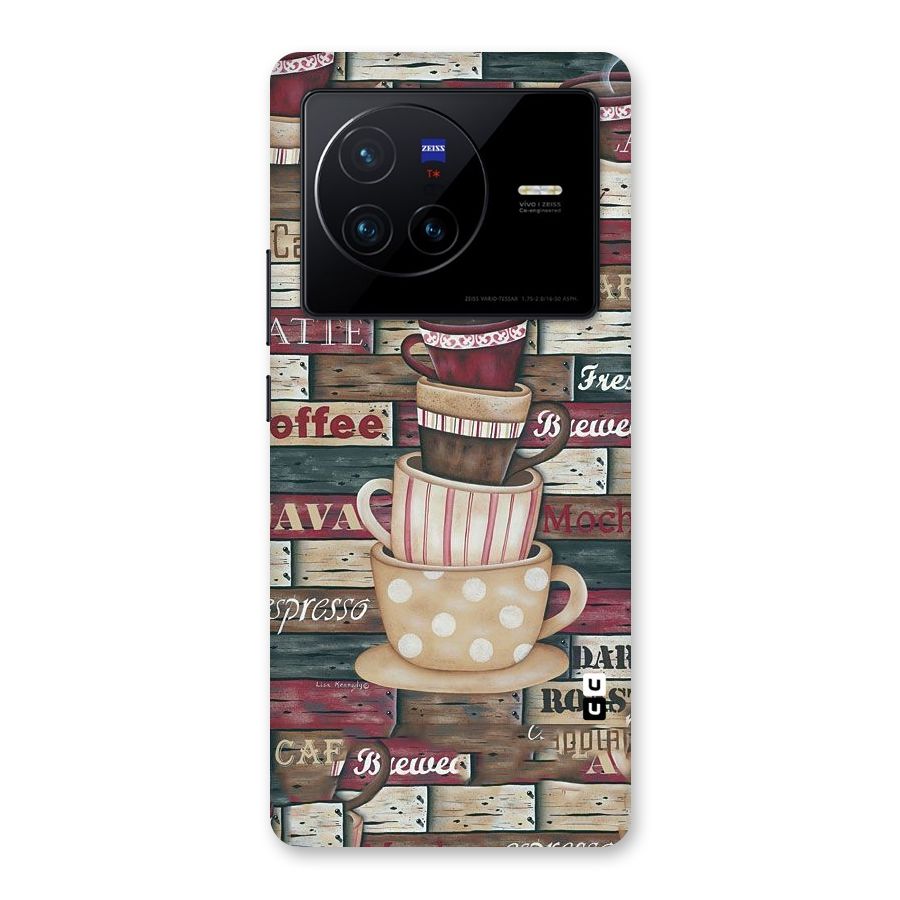 Cute Coffee Cups Back Case for Vivo X80