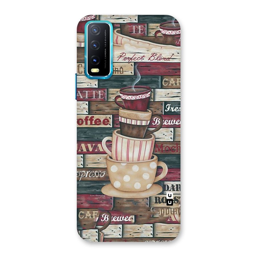 Cute Coffee Cups Back Case for Vivo Y20G