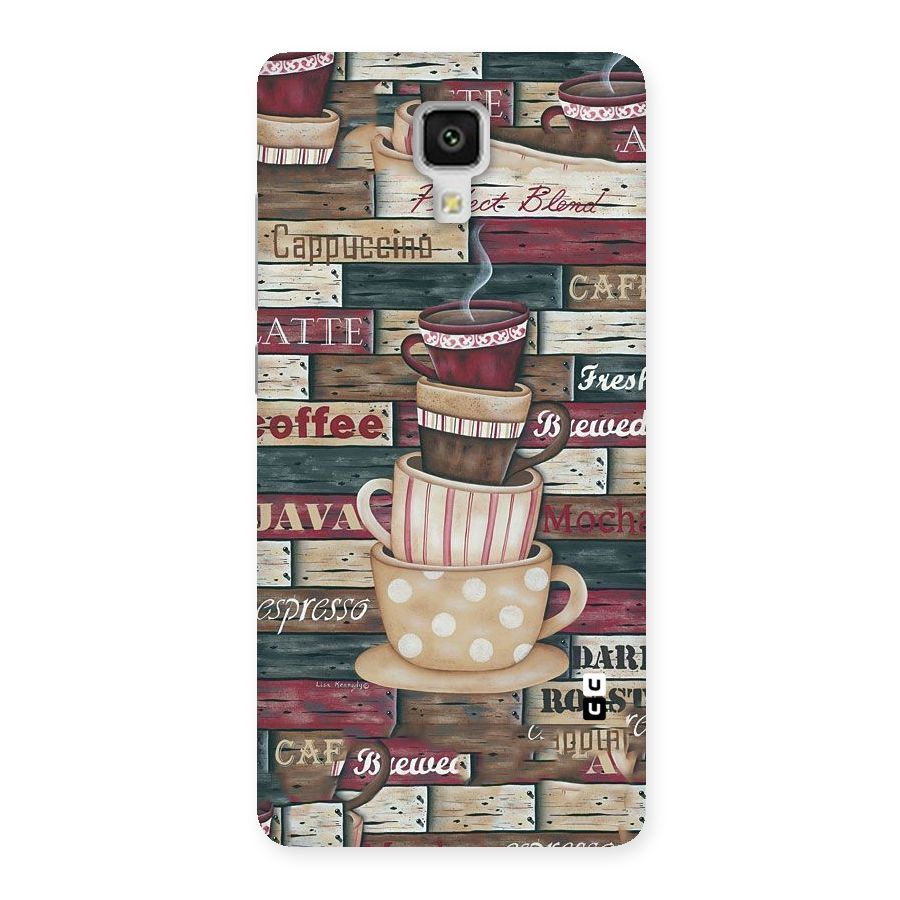 Cute Coffee Cups Back Case for Xiaomi Mi 4