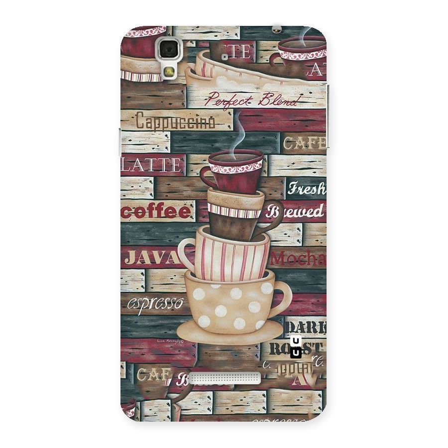 Cute Coffee Cups Back Case for YU Yureka Plus