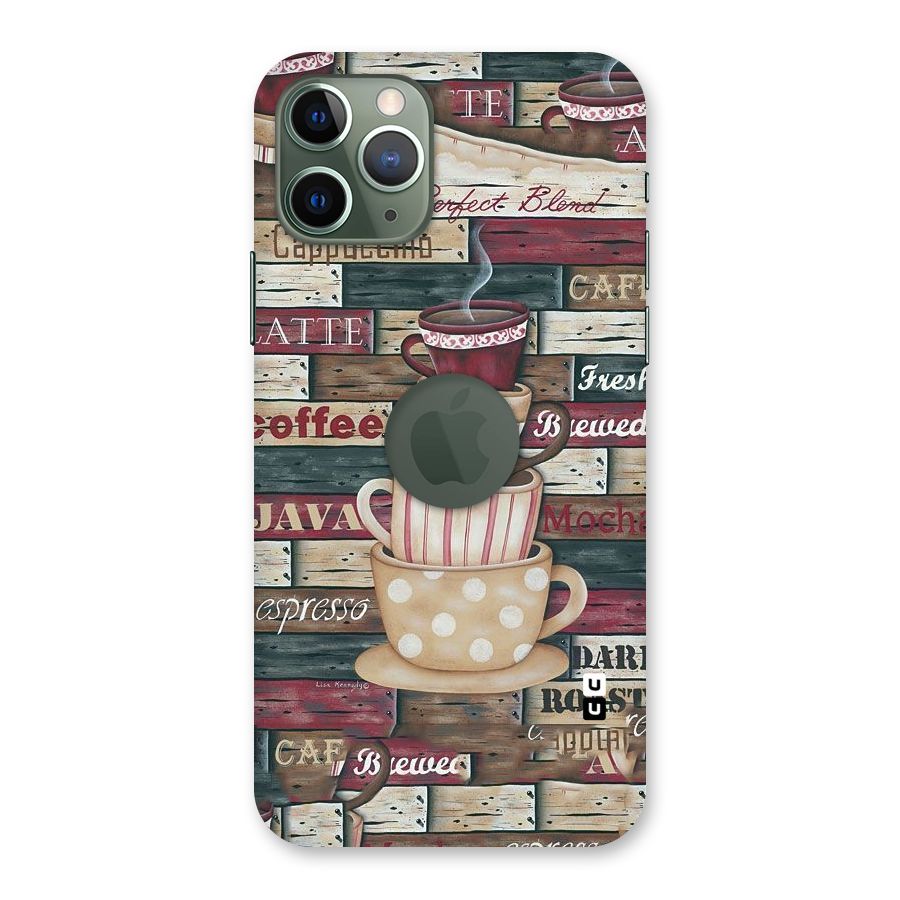 Cute Coffee Cups Back Case for iPhone 11 Pro Logo  Cut