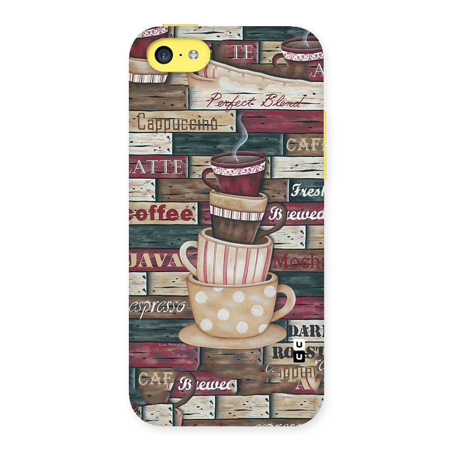 Cute Coffee Cups Back Case for iPhone 5C
