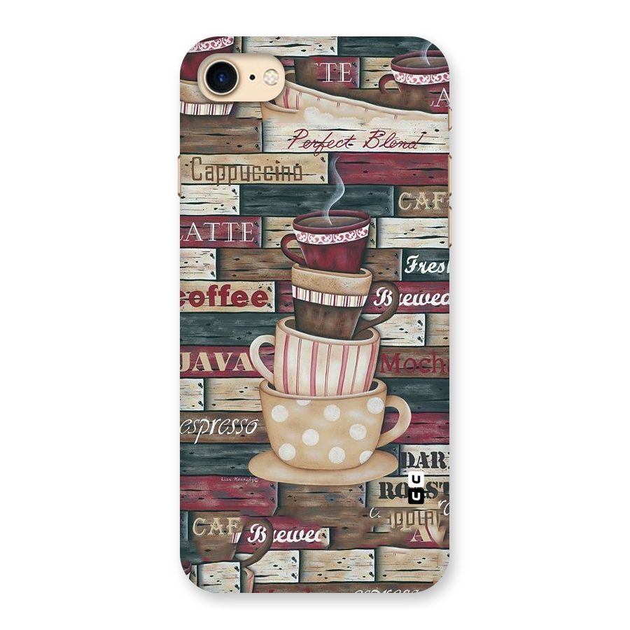 Cute Coffee Cups Back Case for iPhone 7