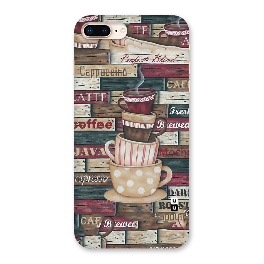 Cute Coffee Cups Back Case for iPhone 8 Plus