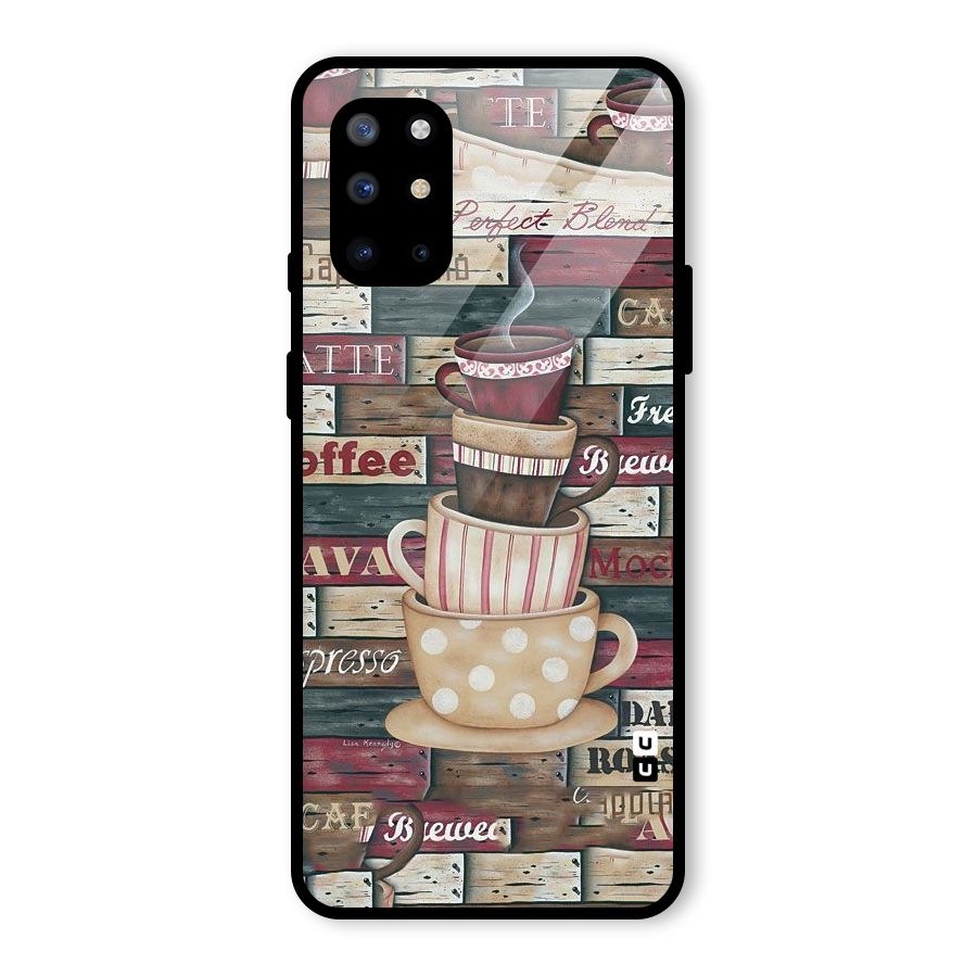 Cute Coffee Cups Glass Back Case for OnePlus 8T