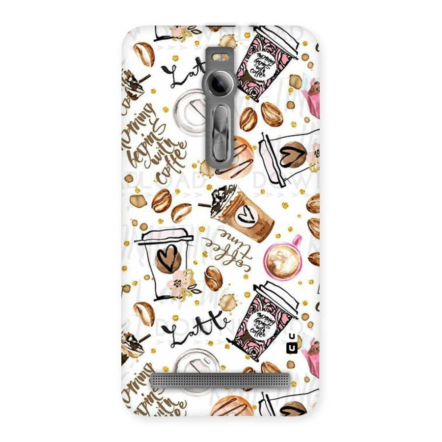 Cute Coffee Pattern Back Case for Asus Zenfone 2
