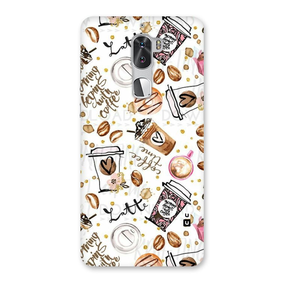 Cute Coffee Pattern Back Case for Coolpad Cool 1