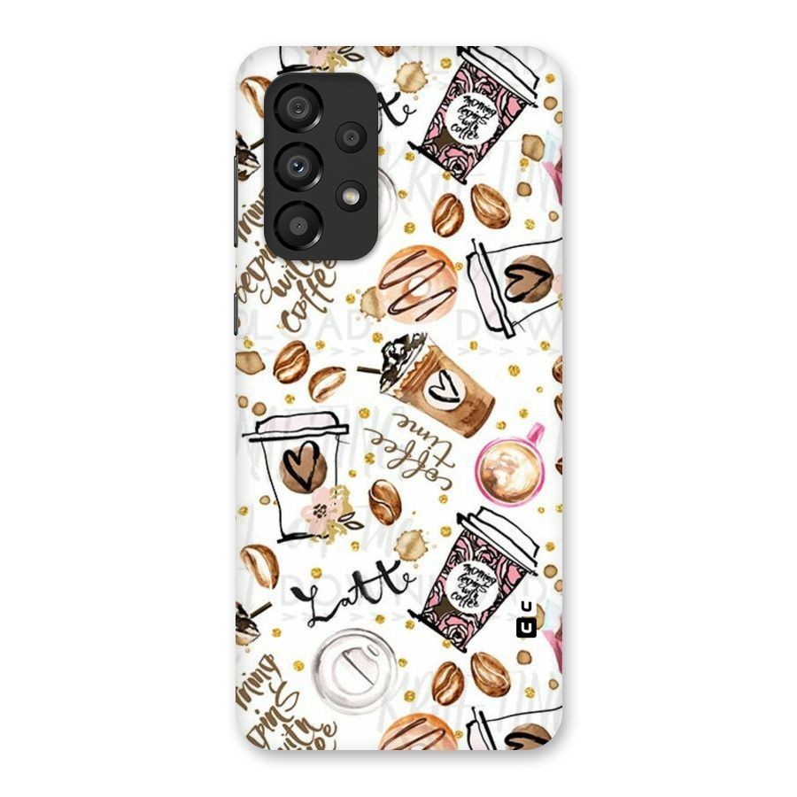Cute Coffee Pattern Back Case for Galaxy A33 5G
