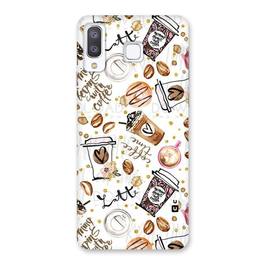 Cute Coffee Pattern Back Case for Galaxy A8 Star