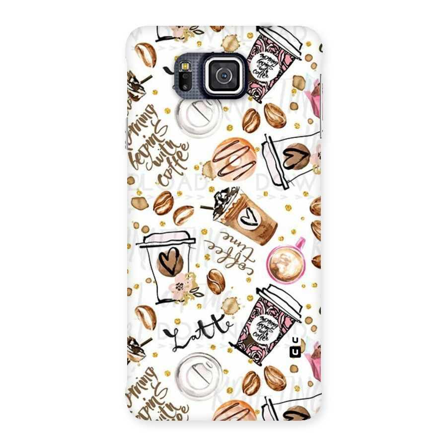 Cute Coffee Pattern Back Case for Galaxy Alpha