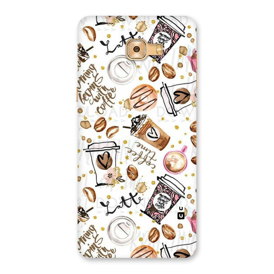 Cute Coffee Pattern Back Case for Galaxy C9 Pro