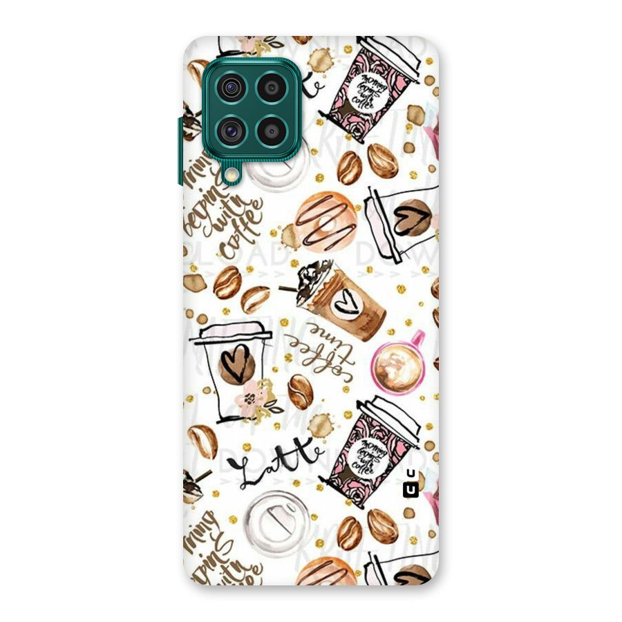 Cute Coffee Pattern Back Case for Galaxy F62
