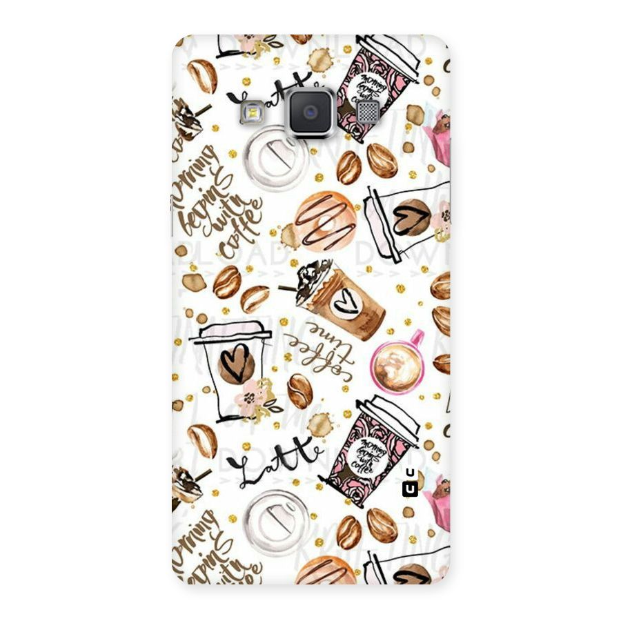 Cute Coffee Pattern Back Case for Galaxy Grand 3