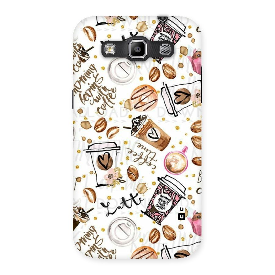 Cute Coffee Pattern Back Case for Galaxy Grand Quattro