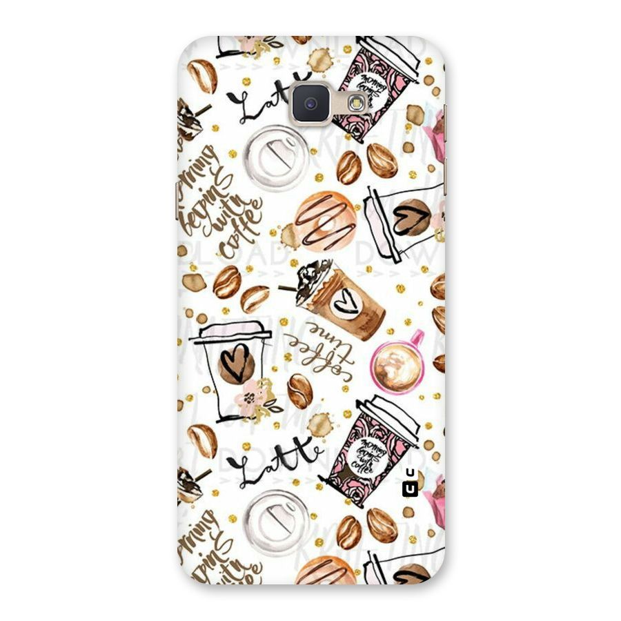 Cute Coffee Pattern Back Case for Galaxy J5 Prime