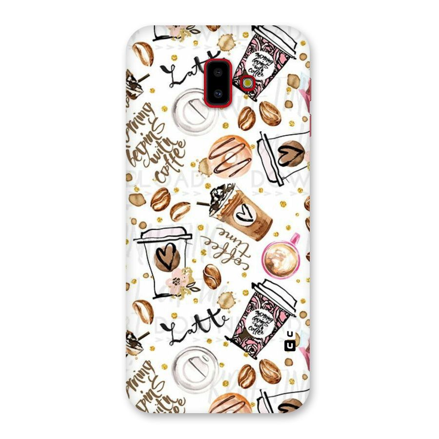 Cute Coffee Pattern Back Case for Galaxy J6 Plus