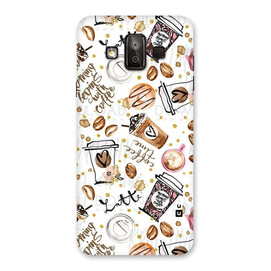 Cute Coffee Pattern Back Case for Galaxy J7 Duo