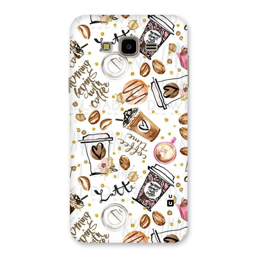 Cute Coffee Pattern Back Case for Galaxy J7 Nxt