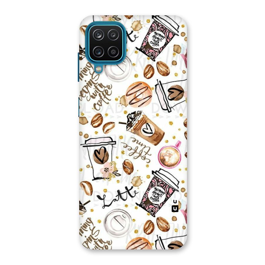 Cute Coffee Pattern Back Case for Galaxy M12