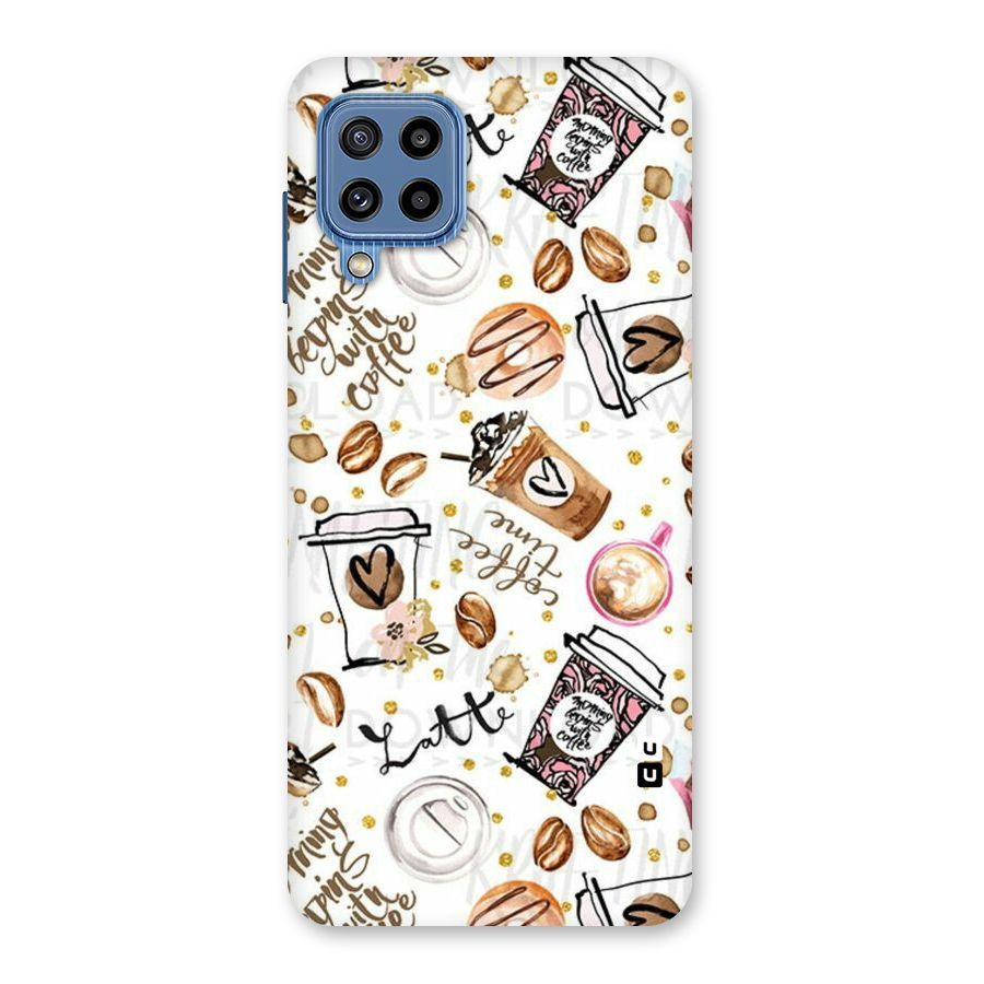 Cute Coffee Pattern Back Case for Galaxy M32