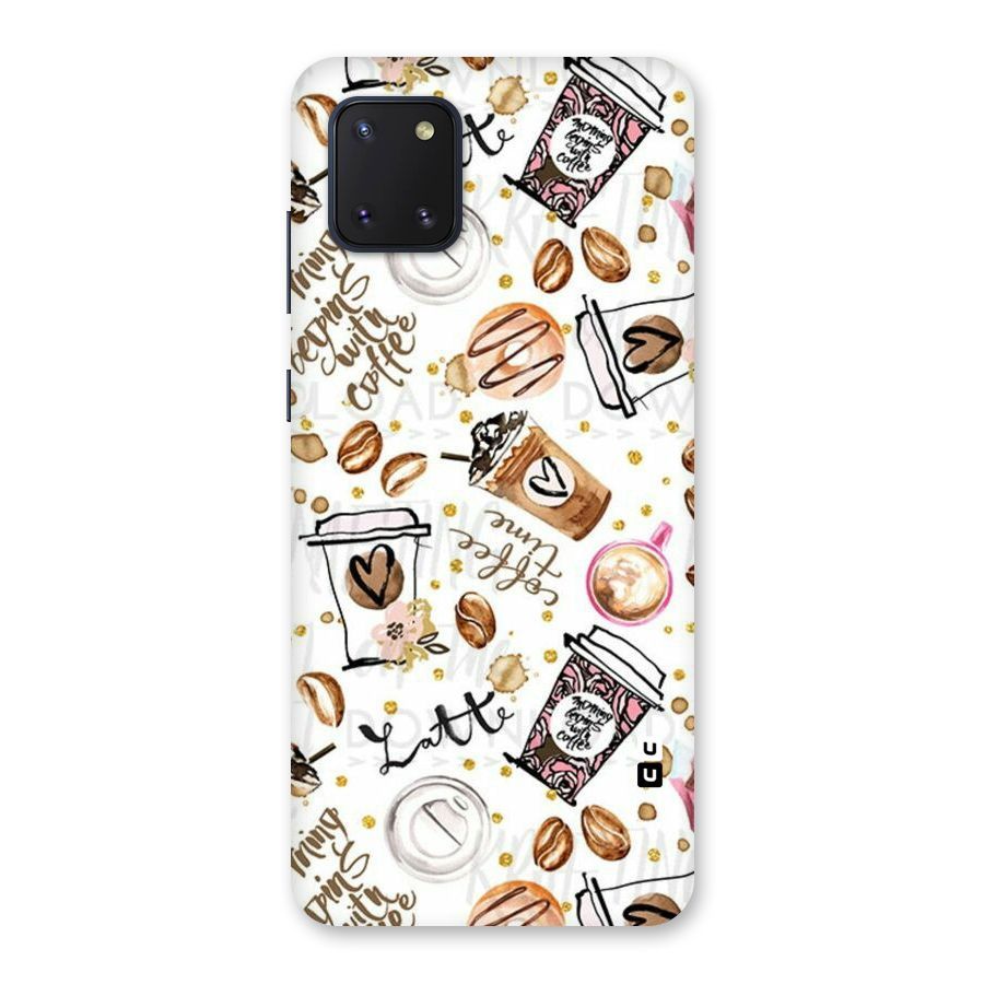 Cute Coffee Pattern Back Case for Galaxy Note 10 Lite