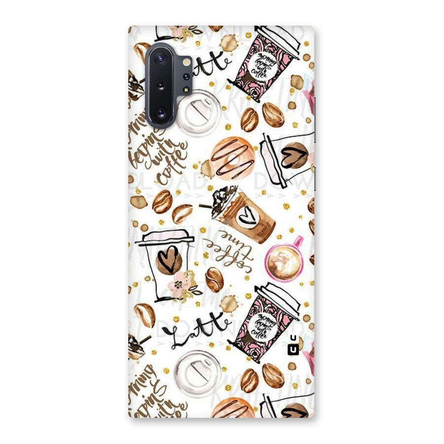 Cute Coffee Pattern Back Case for Galaxy Note 10 Plus