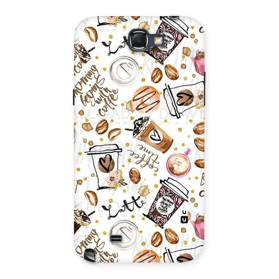 Cute Coffee Pattern Back Case for Galaxy Note 2