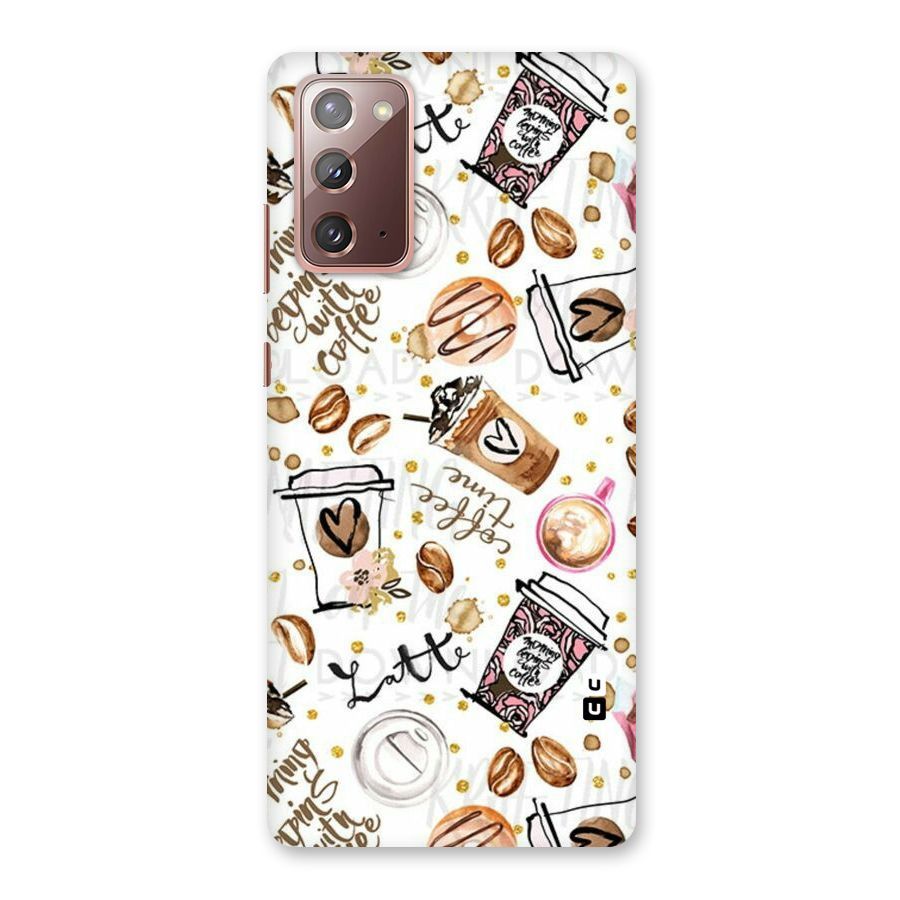 Cute Coffee Pattern Back Case for Galaxy Note 20