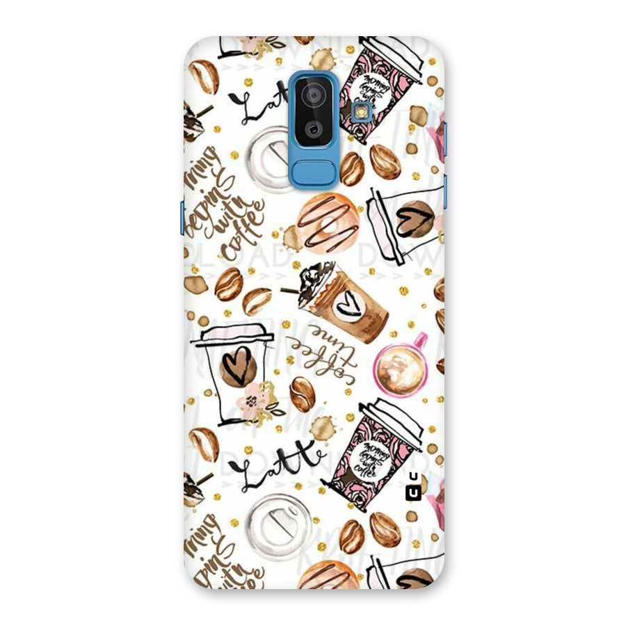 Cute Coffee Pattern Back Case for Galaxy On8 (2018)