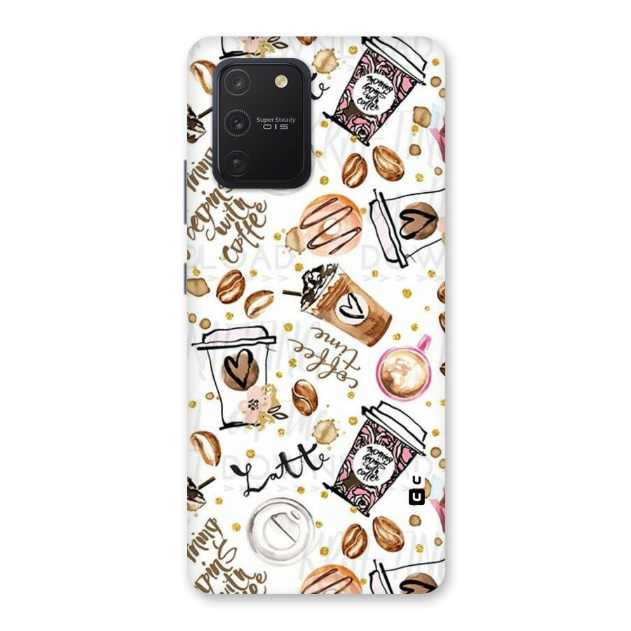 Cute Coffee Pattern Back Case for Galaxy S10 Lite