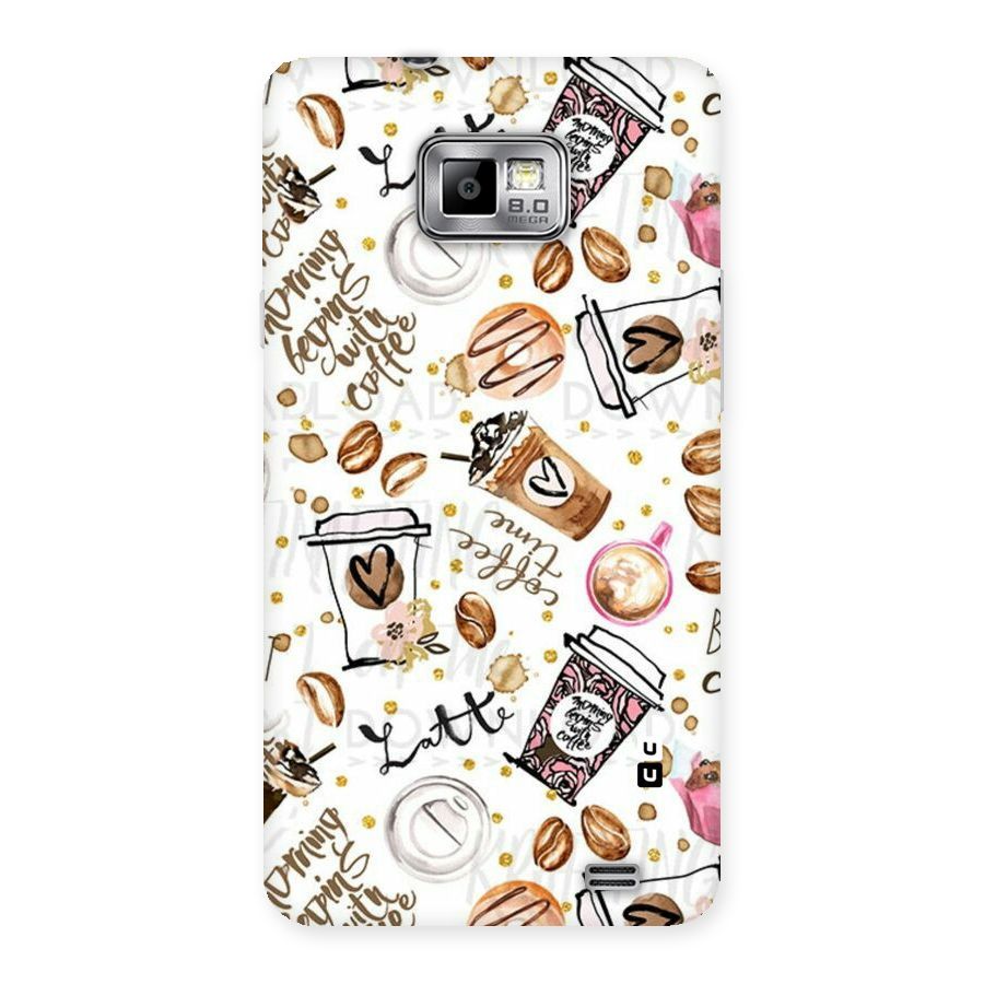 Cute Coffee Pattern Back Case for Galaxy S2