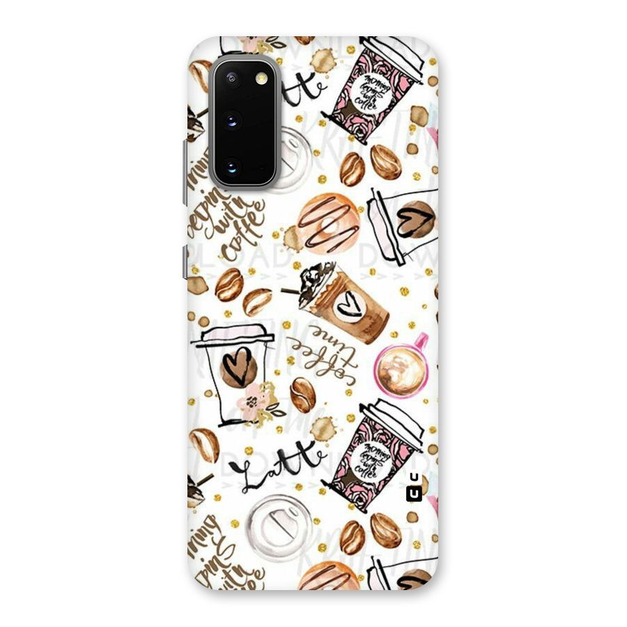 Cute Coffee Pattern Back Case for Galaxy S20