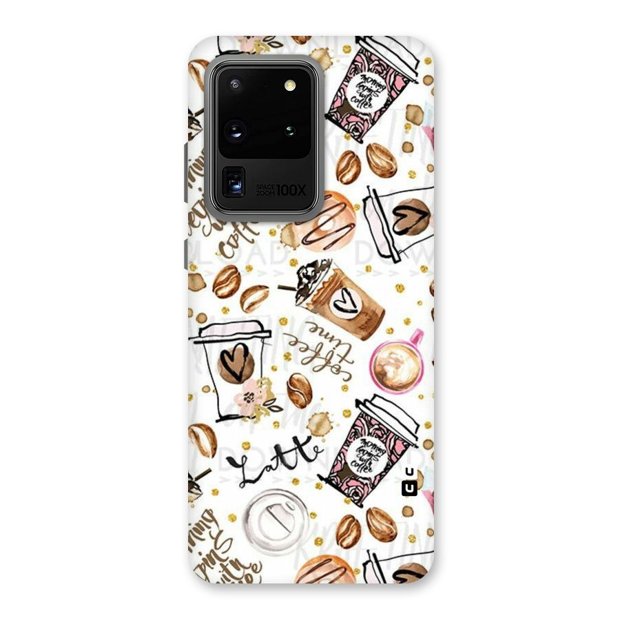 Cute Coffee Pattern Back Case for Galaxy S20 Ultra